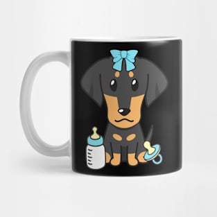 Cute dachshund is a baby Mug